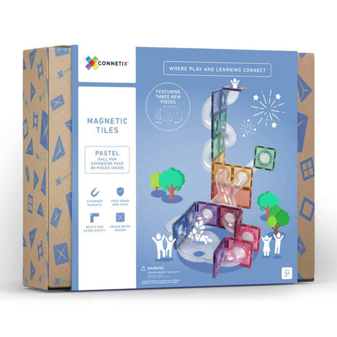 CONNETIX - 80 Piece Pastel Ball Run Expansion Pack